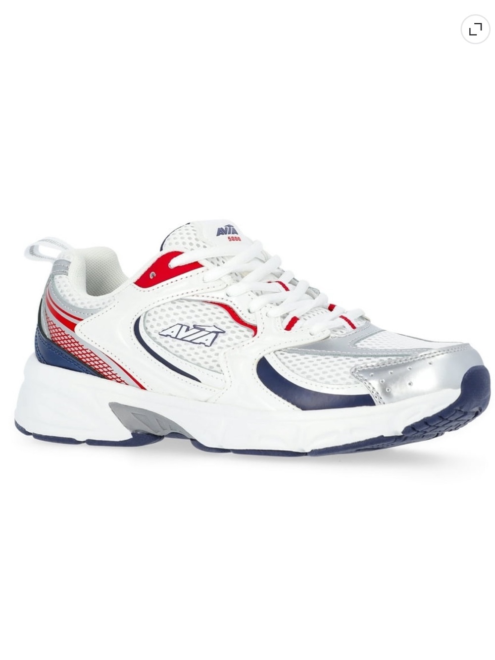 Avia White Red and Navy Sport Running Sneakers